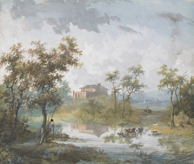 Die ländliche Flussfurt von Louis Gabriel Moreau